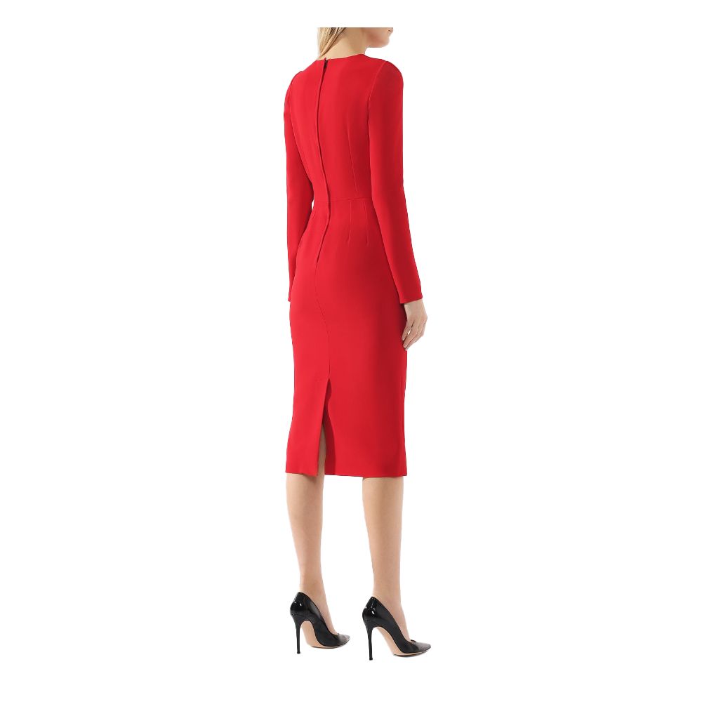 Dolce &amp; Gabbana Rode Viscose Jurk