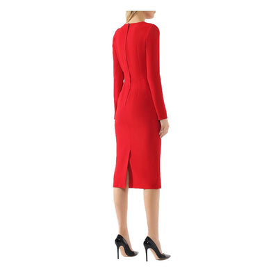 Dolce &amp; Gabbana Rode Viscose Jurk