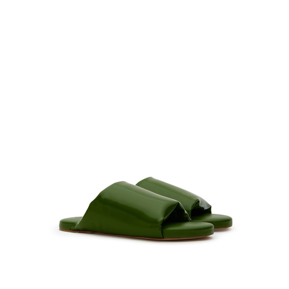 Bottega Veneta Groene Leren Slipper