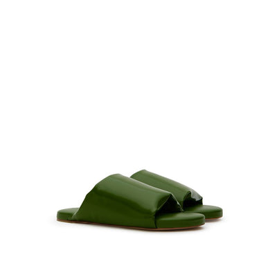 Bottega Veneta Groene Leren Slipper