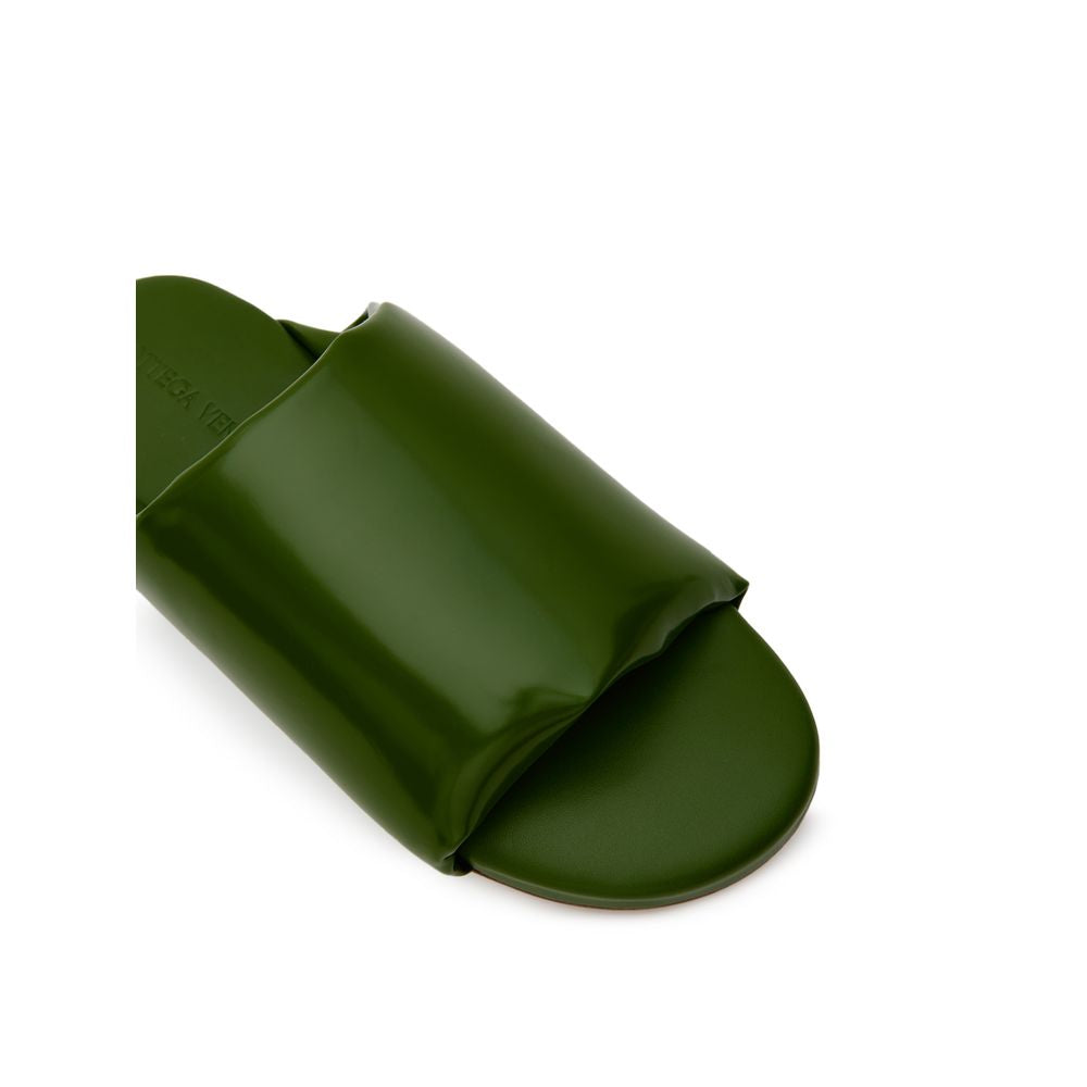 Bottega Veneta Groene Leren Slipper