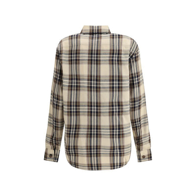 Saint Laurent tartan lavallière overhemd
