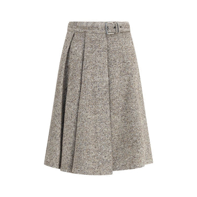 Brunello Cucinelli Midi-rok van scheerwol