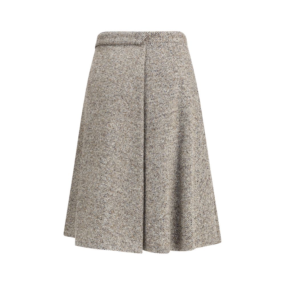Brunello Cucinelli Midi-rok van scheerwol