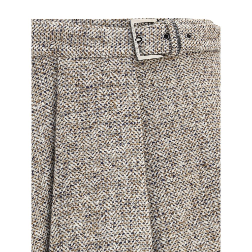 Brunello Cucinelli Midi-rok van scheerwol
