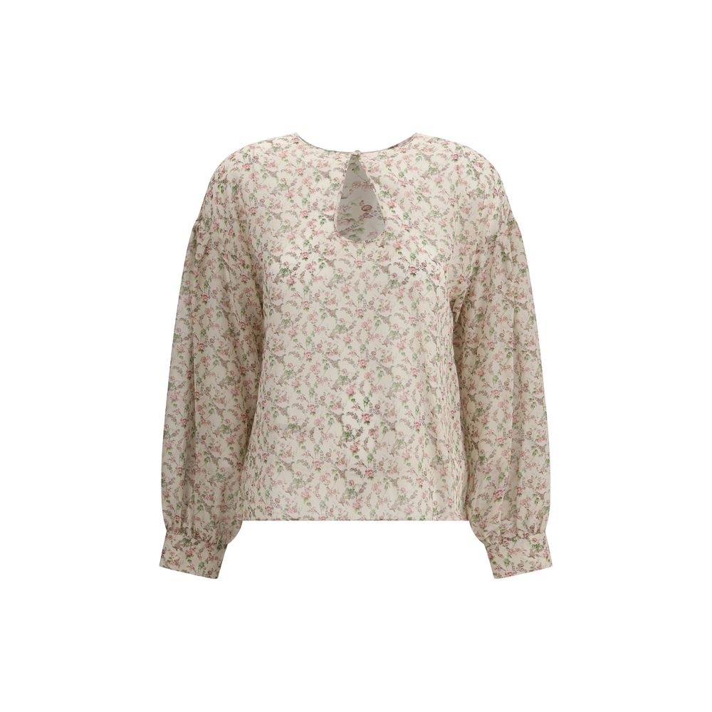 Kristina Ti Zijden blouse met bloemenprint
