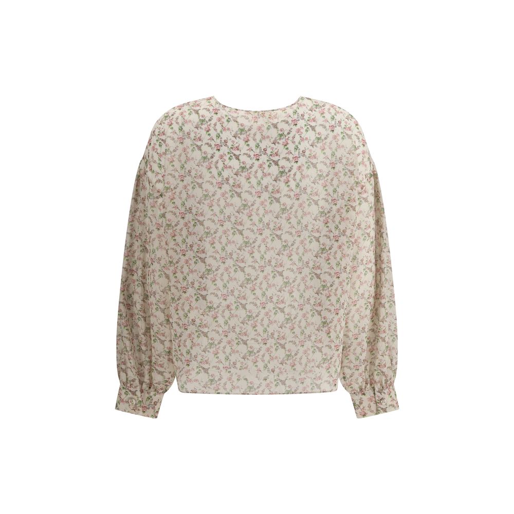 Kristina Ti Zijden blouse met bloemenprint