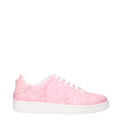 Versace Pink Leather Sneakers