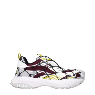 Baskets de sport en tissu rouge Versace