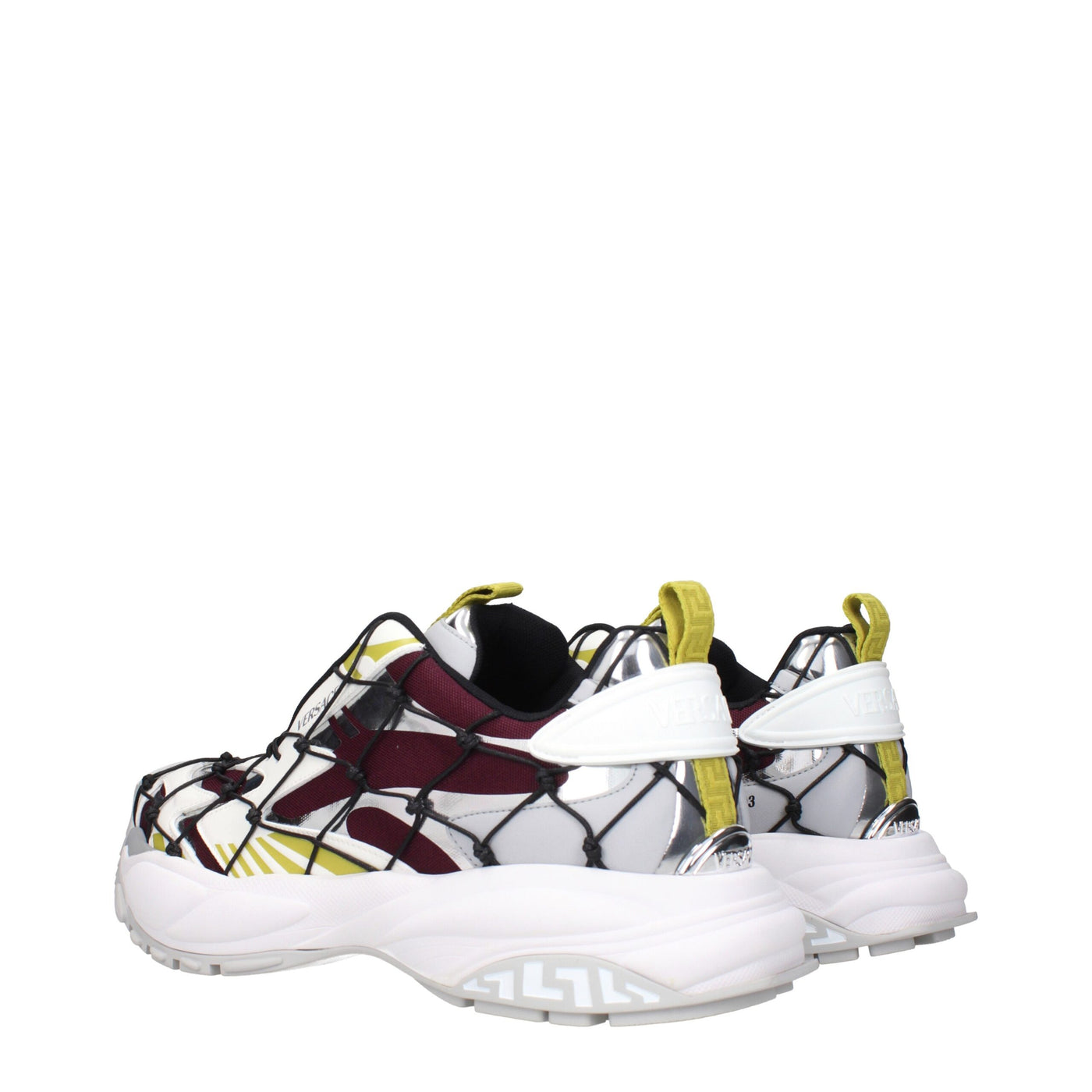 Baskets de sport en tissu rouge Versace