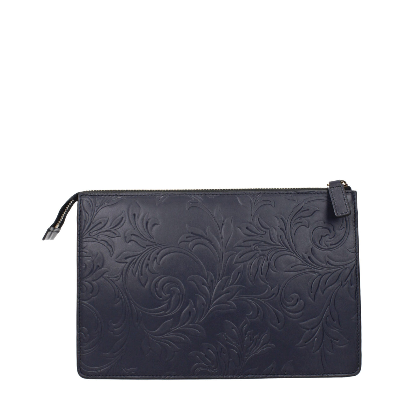 Pochettes en cuir bleu Versace