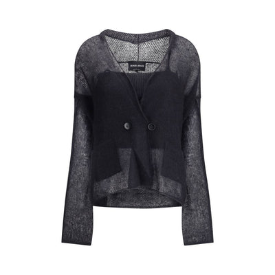 Giorgio Armani Dubbelrijs vest en top in een mix van wol en mohair Twinset