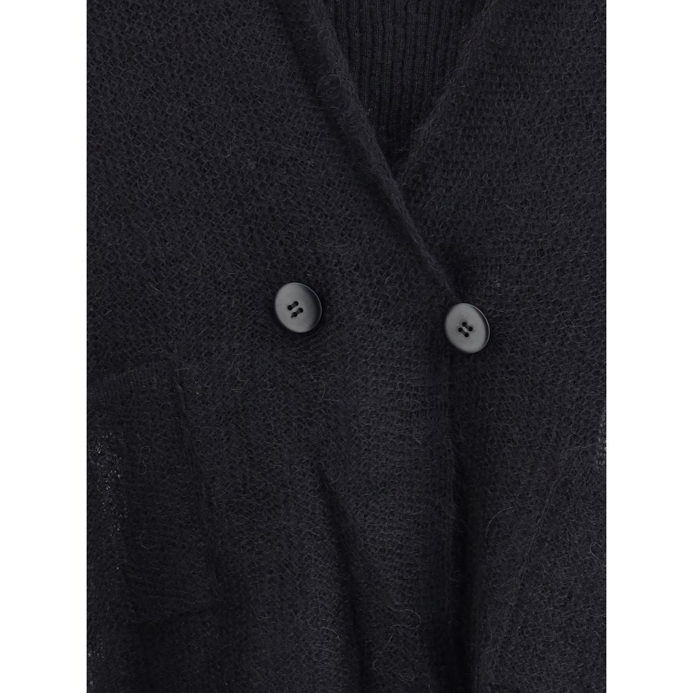 Giorgio Armani Dubbelrijs vest en top in een mix van wol en mohair Twinset