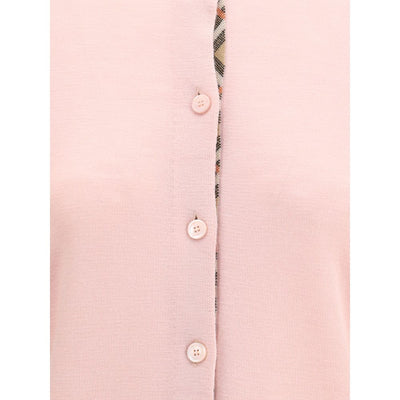 Burberry wollen vest met ruitkraag