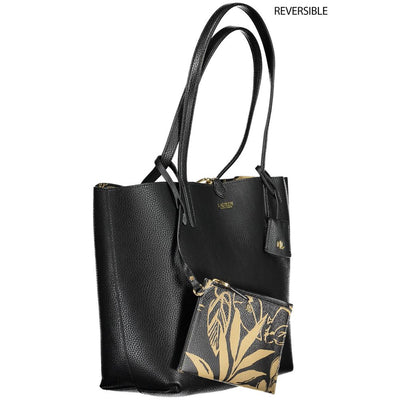 Sac à main en cuir noir Ralph Lauren