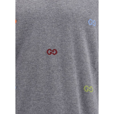 Pull en cachemire à logo multicolore Gucci