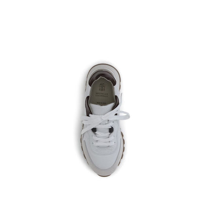 Brunello Cucinelli Leather Sneakers with shiny details