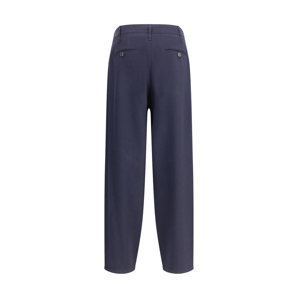 Giorgio Armani Lichtgewicht wollen stoffen broek met enkele naad