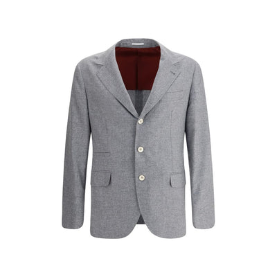 Blazer en flanelle de cachemire et de soie Brunello Cucinelli