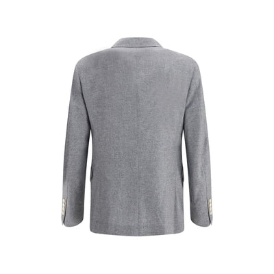 Blazer en flanelle de cachemire et de soie Brunello Cucinelli