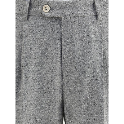 Costume grisaille boutonné en laine et cachemire Brunello Cucinelli