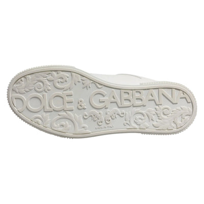 Dolce & Gabbana White Miami Leather Low Top Men Sneakers Shoes