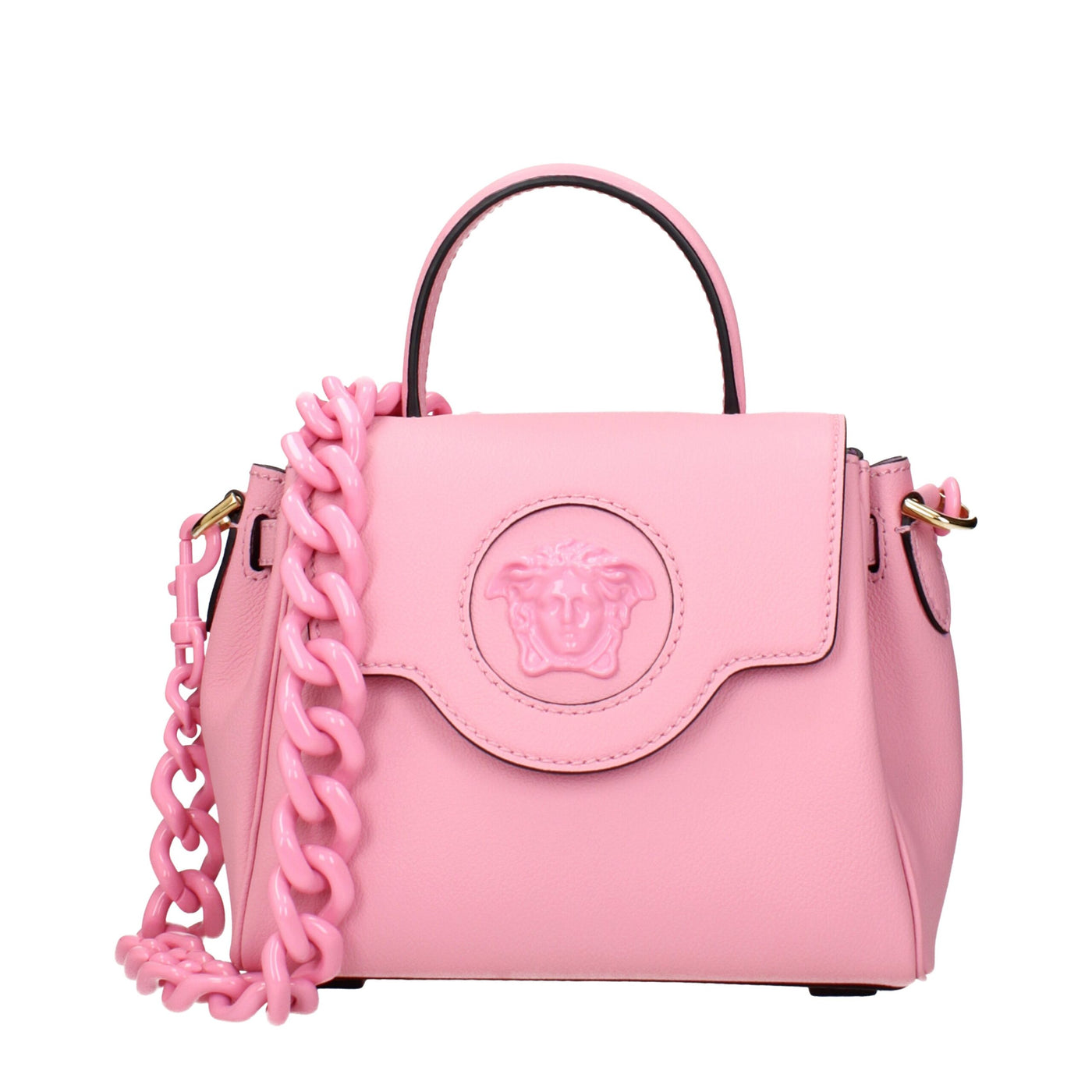 Sacs à main en cuir rose Versace