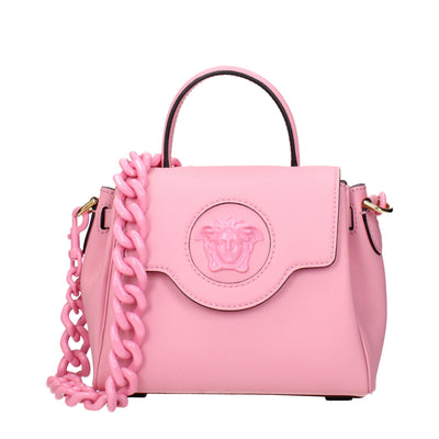 Sacs à main en cuir rose Versace