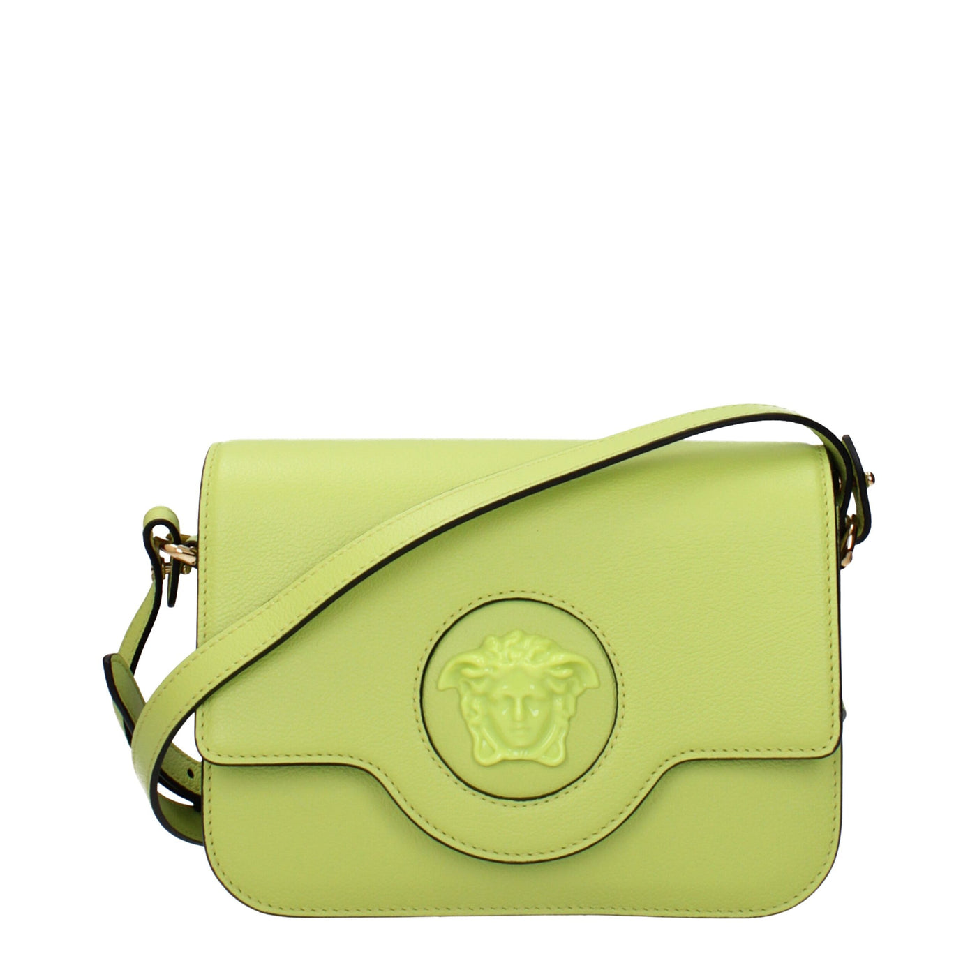 Sacs à bandoulière en cuir vert Versace