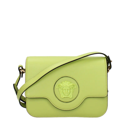 Sacs à bandoulière en cuir vert Versace