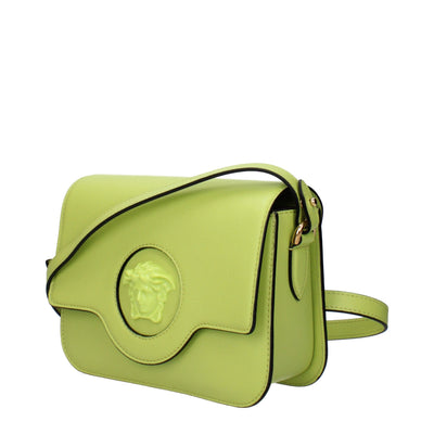 Sacs à bandoulière en cuir vert Versace