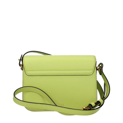 Sacs à bandoulière en cuir vert Versace