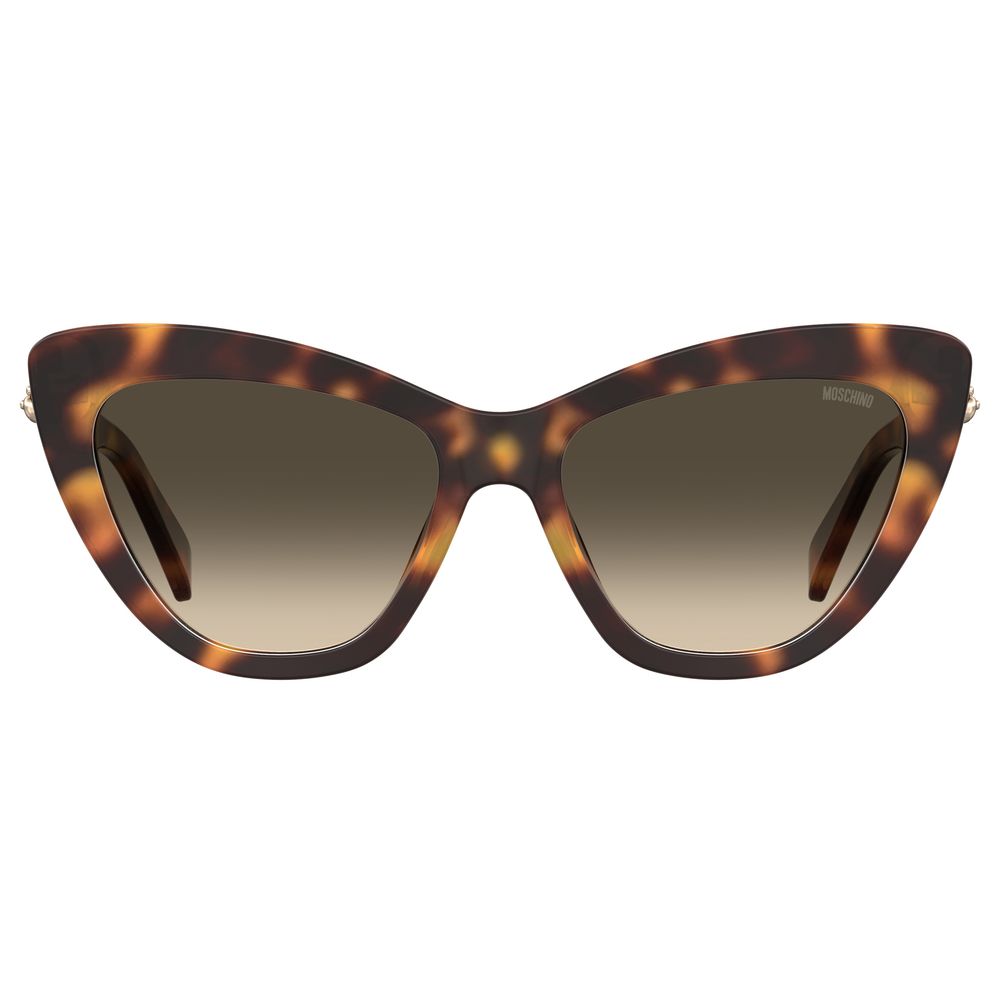 Lunettes de soleil Moschino en acétate marron