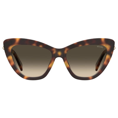 Lunettes de soleil Moschino en acétate marron