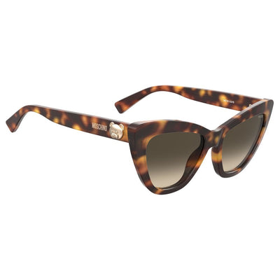 Lunettes de soleil Moschino en acétate marron