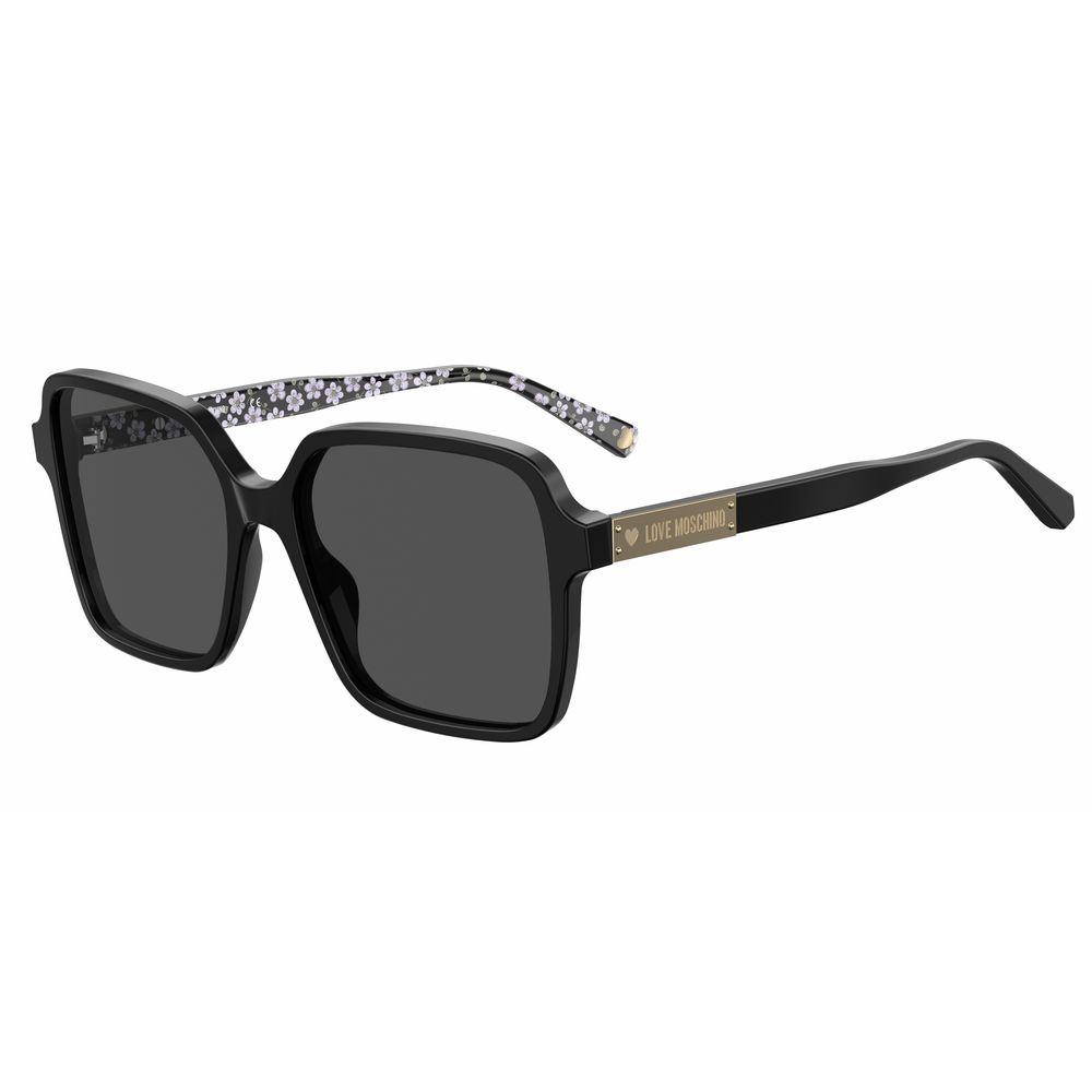 Lunettes de soleil Love Moschino en acétate noir