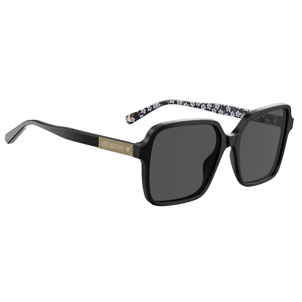 Lunettes de soleil Love Moschino en acétate noir
