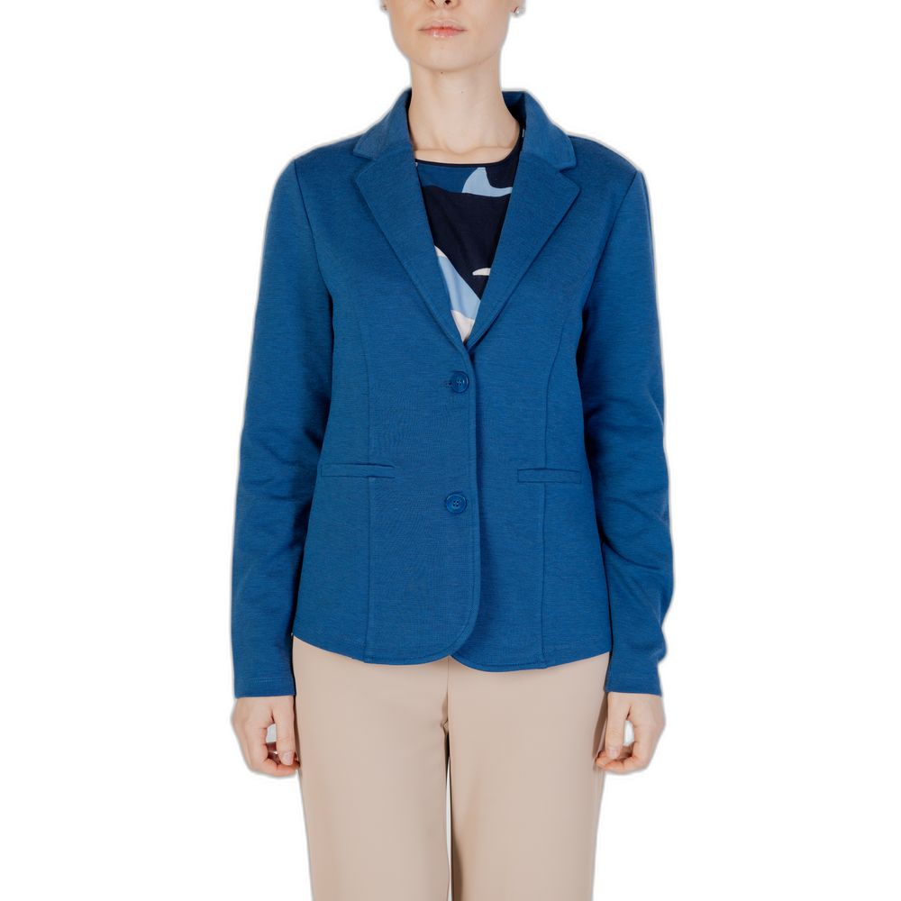 Blazer bleu en polyester Street One