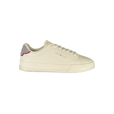 Tommy Hilfiger beige leren herensneaker