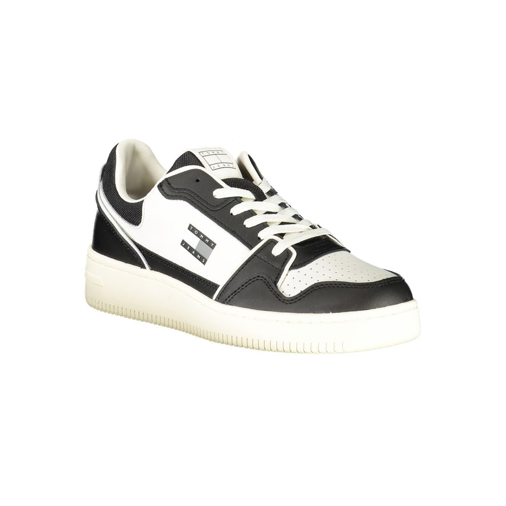 Tommy Hilfiger Zwarte Leren Heren Sneaker