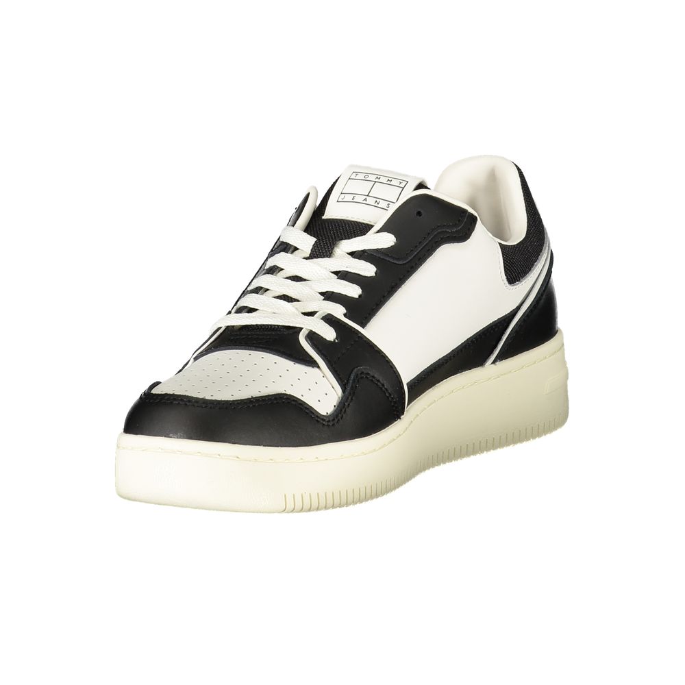 Tommy Hilfiger Zwarte Leren Heren Sneaker