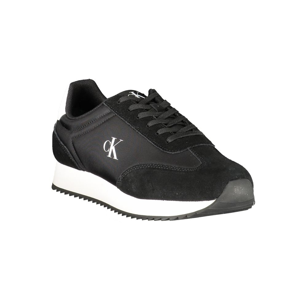 Calvin Klein Zwarte Leren Heren Sneaker