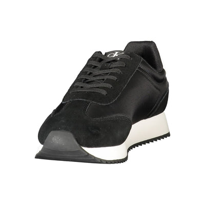 Calvin Klein Zwarte Leren Heren Sneaker