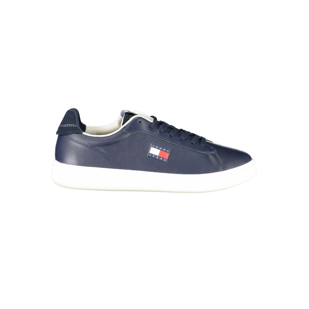 Tommy Hilfiger blauwe leren herensneaker