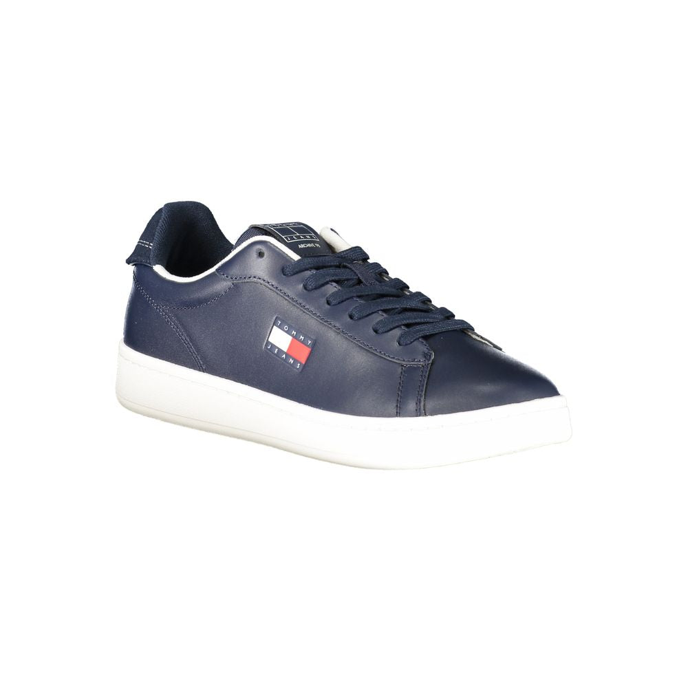 Tommy Hilfiger blauwe leren herensneaker