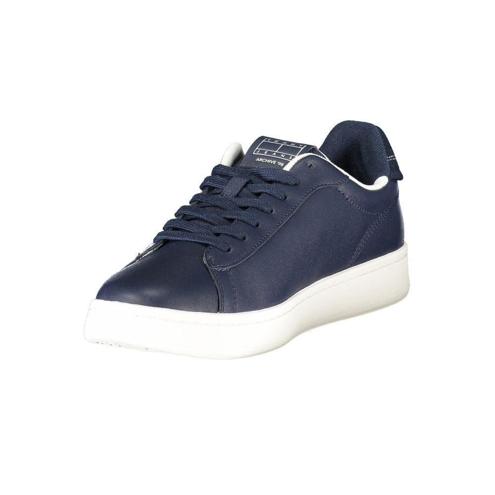 Tommy Hilfiger blauwe leren herensneaker