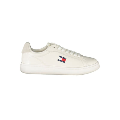 Tommy Hilfiger Witte Leren Dames Sneaker