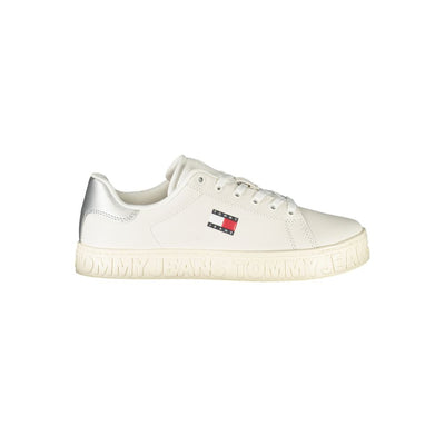 Tommy Hilfiger Witte Leren Dames Sneaker