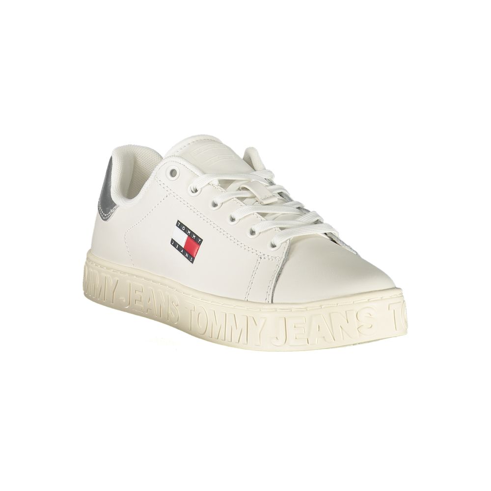 Tommy Hilfiger Witte Leren Dames Sneaker