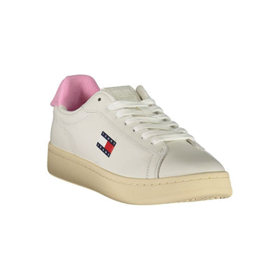 Tommy Hilfiger Witte Leren Dames Sneaker